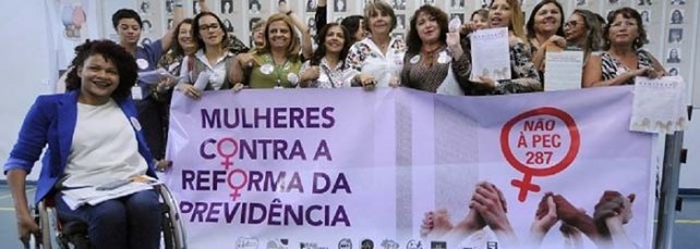 mulheres contra reforma previdencia
